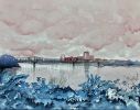 Alexandra and Rideau Falls | Watercolor Painting in Paintings by Maurice Dionne FINEART. Item made of paper with synthetic