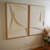 23 Plaster Relief | Wall Sculpture in Wall Hangings by Joseph Laegend. Item composed of oak wood compatible with minimalism and mid century modern style