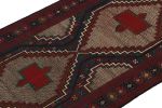 Rug & Kilim's Baluch Tribal Rug in Navy Blue with Medallions | Area Rug in Rugs by Rug and Kilim