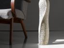 White Stone Tall Floor Vase - Column Series in Bio Concrete | Vases & Vessels by Donatas Žukauskas. Item made of cement & paper compatible with minimalism and contemporary style