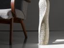 Sculptural Tall Floor Vase, Interior Accent | Sculptures by Donatas Žukauskas. Item made of cement & paper compatible with minimalism and contemporary style