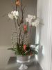 Fall Orchid Arrangement | Floral Arrangements by Fleurina Designs | CSR Real Estate Services in San Jose. Item composed of metal and synthetic