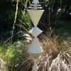 White Garden Cones Sculpture | Landscape Ornament in Plants & Landscape by Zuzana Licko. Item made of ceramic