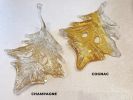 Murano Maple Leaves Chandelier in Cognac Glass Color | Pendants by Galilee Lighting. Item composed of metal and glass in modern style