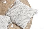 Olivia Artisanal Weave Handloom Cushion | Pillows by Humanity Centred Designs. Item made of cotton works with minimalism & art deco style