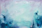 September sky - blue abstract seascape sky painting | Oil And Acrylic Painting in Paintings by Jennifer Baker Fine Art. Item made of canvas works with contemporary & coastal style