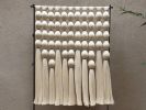 Boho woven wall hanging large wall weaving tapestry | Wall Hangings by Sarmal Design. Item made of cotton works with boho & minimalism style