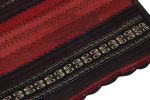 Vintage Persian Square Kilim rug in Red & Black Geometric | Area Rug in Rugs by Rug and Kilim