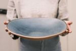 Ceramic Serving Platter in Deepwater Blue | Serveware by Pyre Studio. Item composed of stoneware