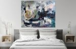 Love you to the Moon | Oil And Acrylic Painting in Paintings by Marie Manon Art. Item made of synthetic