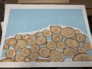SNOWY WOOD PILE PRINT | Prints by Richard Gene Barbera. Item made of canvas