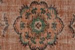 Vintage Distressed Rug with Floral Medallion, from Rug | Area Rug in Rugs by Rug and Kilim