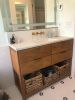 Vanity Cabinet with 4 drawers | Storage by Wood and Stone Designs. Item made of walnut