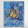 When Worlds Unite, Mankind Is One | Oil And Acrylic Painting in Paintings by Jacob von Sternberg Large Abstracts. Item composed of canvas and synthetic