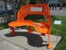 CONTACT I (BENCH) | Public Sculptures by Alisa Looney. Item composed of steel