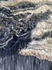 ocean wall hanging gray-blue fiber art textile "Feel it all" | Macrame Wall Hanging in Wall Hangings by Rebecca Whitaker Art. Item composed of wood & fabric