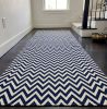 Handwoven Woolen Blue Runner Rug | Rugs by Evergreen Carpets. Item made of wool compatible with boho and minimalism style