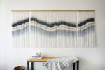 Three Part fiber art wall hanging | Macrame Wall Hanging in Wall Hangings by WOOL + ROPE. Item composed of oak wood and wool in contemporary or modern style