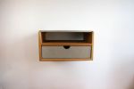 Aby Cloud White Grey | Floating Table in Tables by Curly Woods. Item made of oak wood with concrete works with modern style