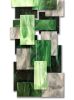 "Malachite" TT Glass and Metal Wall Sculpture | Wall Hangings by Karo Studios | Los Angeles in Los Angeles. Item made of metal & glass