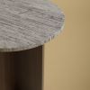 Grey Marble and Oak Side Table - SHERMAN by Lebanto | Tables by Lebanto. Item composed of oak wood and marble in minimalism or contemporary style