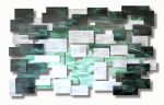 "Malachite" Glass and Metal Wall Art Sculpture | Wall Sculpture in Wall Hangings by Karo Studios. Item made of metal & glass