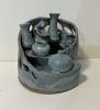 Circular Mini Pot House | Sculptures by Feats Of Clay. Item composed of ceramic compatible with contemporary and modern style