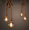 Rustic pendant light Industrial/Rope Pendant Light Rustic | Chandeliers by Magdyss Boutique. Item composed of cotton compatible with boho and minimalism style