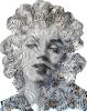 Marylin Monroe in my Heart forever | Mixed Media by Virginie SCHROEDER. Item made of canvas with paper works with minimalism & contemporary style