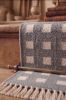 Handwoven Woolen Gray & White Runner Rug | Rugs by Evergreen Carpets. Item composed of wool compatible with boho and minimalism style