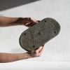 Large Oval Tray in Earthen Brown Concrete | Decorative Tray in Decorative Objects by Carolyn Powers Designs. Item composed of concrete compatible with minimalism and contemporary style