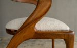 Nana Wooden Dining Chair, No:2, Lagu Selection | Chairs by LAGU. Item composed of walnut and fabric