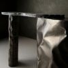 Suspended Marble Steel Console — Colgado, Nitush Aroosh | Console Table in Tables by Nitush Aroosh. Item composed of steel and marble in contemporary or eclectic & maximalism style