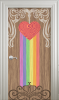 Rainbow Love Door | Furniture by Blue Bliss. Item composed of wood in eclectic & maximalism style