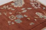 Rug & Kilim’s Chinese Art Deco Rug, Rust with Florals | Area Rug in Rugs by Rug and Kilim