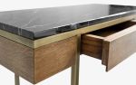 Hidden Marble & Wooden Sideboard with Drawer | Storage by LAGU. Item composed of oak wood and metal