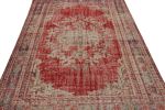 Vintage Zeki Müren Persian Rug in Red with Central Medallion | Area Rug in Rugs by Rug and Kilim