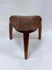 Sculpted/Artistic stool | Chairs by Wooden Imagination. Item composed of walnut