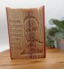 Martin Luther King Jr Folded Book Portrait | Sculptures by Q Wollock. Item made of linen with paper works with contemporary style