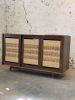 Record player console | Media Console in Storage by Dovetail Furniture Company. Item made of wood with brass