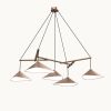 Emily Group of Five Pendant Light – Dark Bronze Semi-Matte | Pendants by MOSS Objects. Item made of oak wood & steel compatible with contemporary and modern style