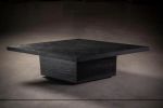 Adamas Black Oak Coffee Table | Tables by Aeterna Furniture. Item composed of oak wood