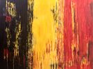 Abstract Belgian Flag | Oil And Acrylic Painting in Paintings by KARDIMAGO. Item composed of canvas
