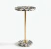 Calacatta Viola Marble Side Table,Round Stone Accent Table | End Table in Tables by Stonetic. Item composed of marble compatible with contemporary style