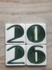 5x5 Address Number Ceramic Tile | Tiles by Lea Nigel Studios | River Lodge in Paso Robles. Item composed of ceramic compatible with boho and mid century modern style