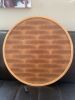 Red Oak End Grain Mosaic in a round steam bent oak frame | Art & Wall Decor by SHKHenson. Item made of oak wood