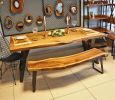 Solid Wood Dining Table, Liveedge Walnut Wood Dining Table | Tables by OzzWoodArt. Item made of wood compatible with country & farmhouse and coastal style