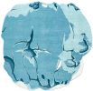 Contemporary blue rug Irregular Unusual shape - Azzurro | Area Rug in Rugs by Atelier Tapis Rouge. Item composed of wool compatible with contemporary and modern style