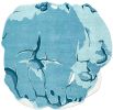 Rug Azzurro Contemporary Blue Irregular Unusual Shape | Area Rug in Rugs by Atelier Tapis Rouge. Item composed of wool compatible with contemporary and modern style