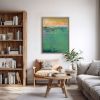 Emerald Reverie | Oil And Acrylic Painting in Paintings by Victoria Primicias. Item composed of wood & canvas compatible with contemporary and coastal style